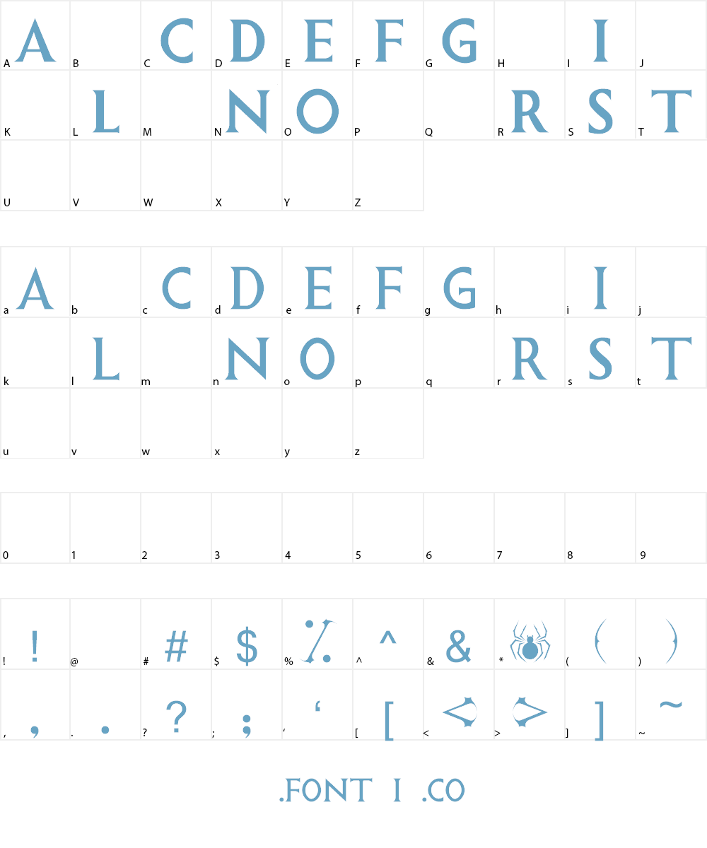 ASSASSINS CREED Font Character